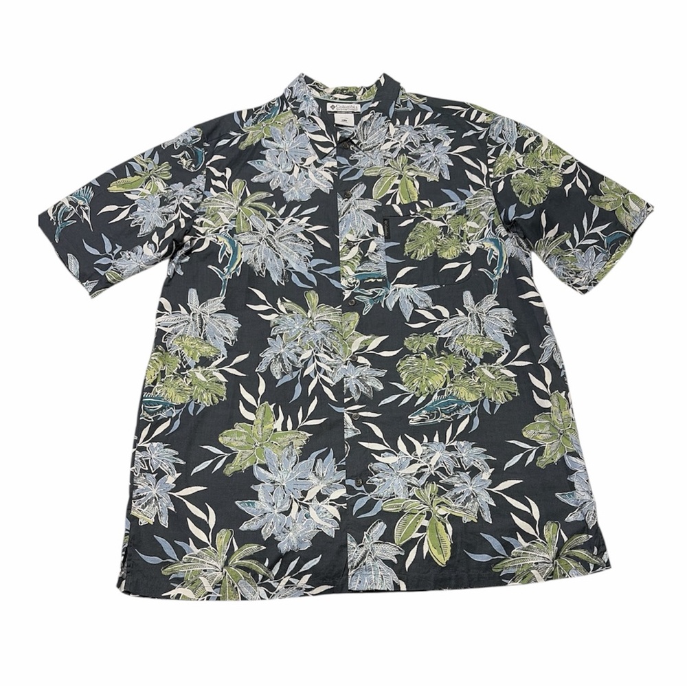 Columbia Camp Shirt Tropical Fish Plunge Pool  Men’s XLT Outdoor Dad
